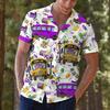 Men's School Bus & Tropical Floral Print Hawaiian Shirt Casual Button Down Short Sleeve Beach Shirts For Summer Holiday