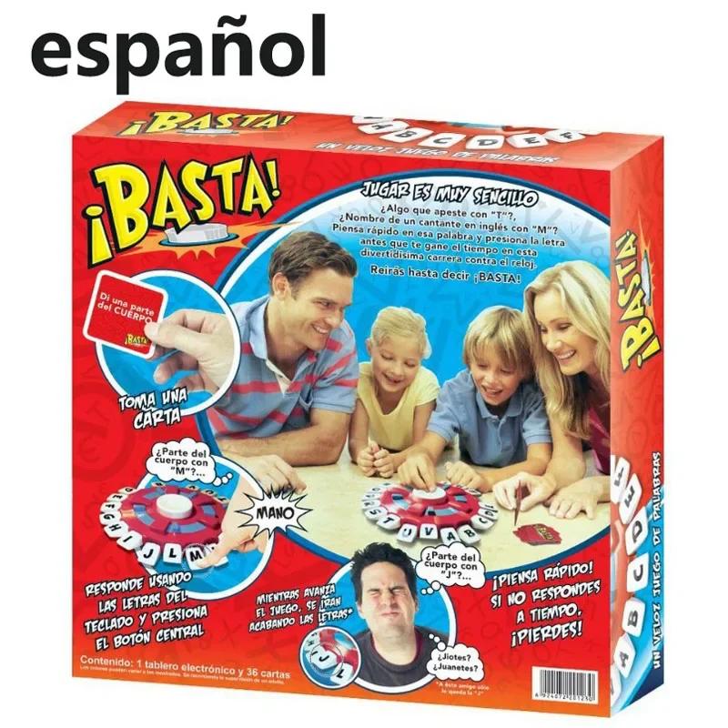 New Basta Spanish Tapple Word Game - English Tapple Crazy Games Version Quick Thinking Letter Pressing Board Toy Family Game
