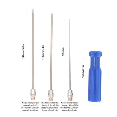 3 PEÇAS Trocar para Gado Aço Inoxidável Agulha de Desinflação Estomacal para Administração Equipamento Veterinário Instrumentos Cirúrgicos Para Gado