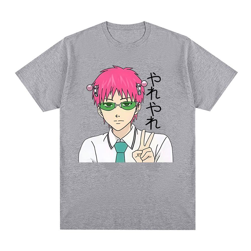 Japanese Anime The Disastrous Life of Saiki K TShirt Unisexga Saiki Kusuo T Shirt Casual Cotton Oversized Tshirts Tops Streetwear