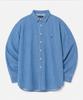 LENGAGEMENT Taguanut Button Oversized Vintage Denim Shirt [Light Blue]