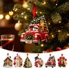 Festliche Geschenk-Hängedekoration Weihnachts-Geldhalter-Schmuck für den Baum, Acryl-Geld mit rotem einzigartigem Band, Überraschungs-Feiertagsanhänger für Teenager Familie,