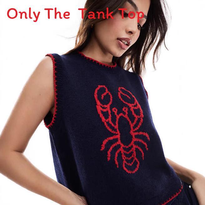 3D Fischmuster Strickweste für Damen Streetwear Frühling Lässig Mode Dark Blue,M black