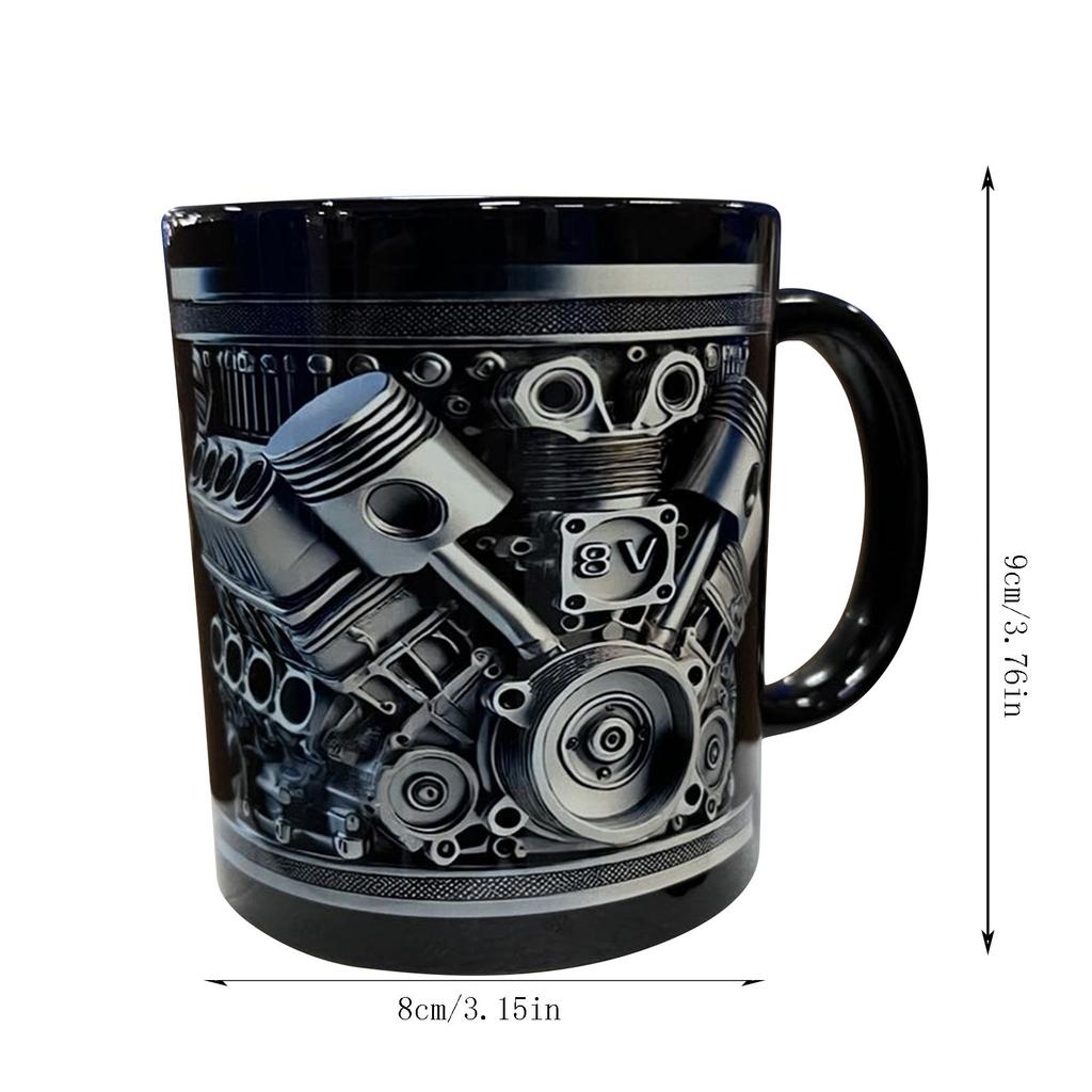 Personalized Stainless Steel Mug - V8 & V6 Engine Design Coffee Mugs,Bar decoration beer mug,Perfect Gift For Car Enthusiasts