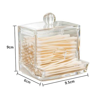 Tampoane de bumbac acrilice Cutie suport de depozitare Tampoane de machiaj transparent portabile