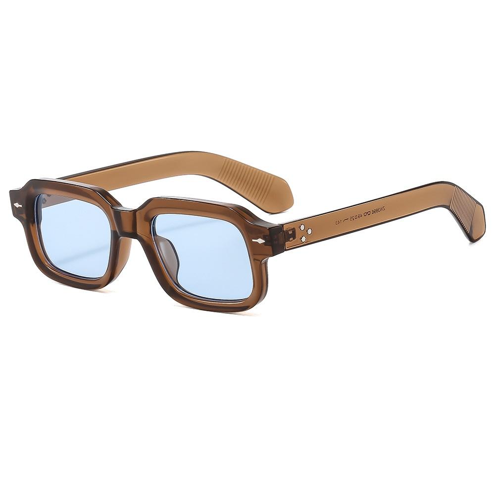 Women Men Square Sunglasses Transparent UV400 Vintage Retro Shades Travel Holiday Sun Glasses Gafas De Sol