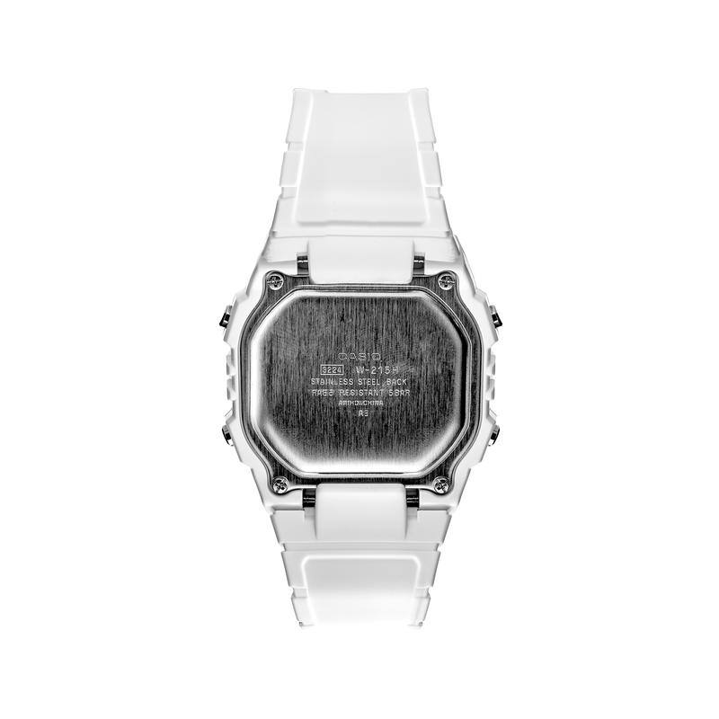 Casio YOUTH series - silicone small squares, fashionable, simple and neutral, quartz movement, resin strap, Japanese and Korean watches, W-215H-7AJH