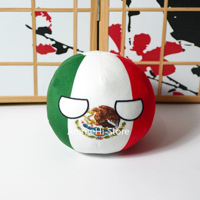 Peluche Polandball Australia Polonia Brasile Bielorussia Messico Portogallo Countryball Cuscino Ripieno Giocattoli Ciondolo per Borsa Regalo Cosplay