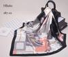 [BYSIFA] New White Silk Satin Scarf Shawl Winter Spring Autumn Elegant Plant Flowers Square Scarves Muslim Women Head Neck Scarf