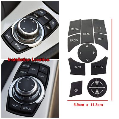 For BMW 3 Series E90 E91 E92 E93 F30 F34 Car Multimedia Media CD Radio Menu Tel Map Switch Button Repair Kit Sticker
