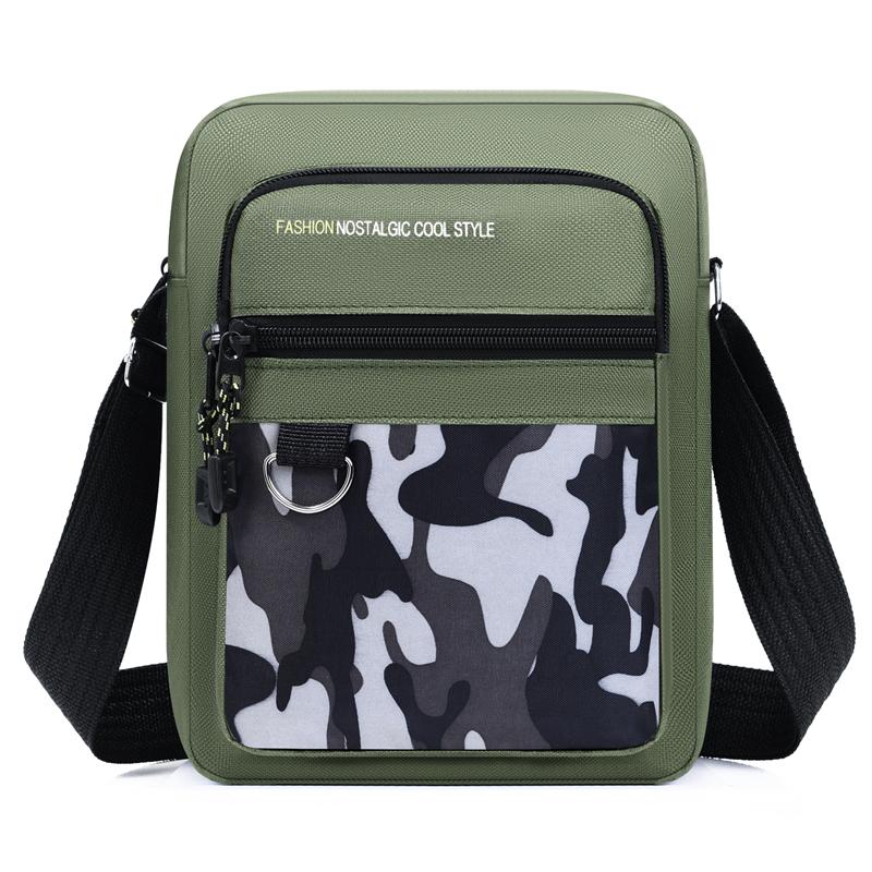 Camouflage Print Men's Shoulder Crossbody Bag Oxford Waterproof Business Outdoor Sports Small Square Bag