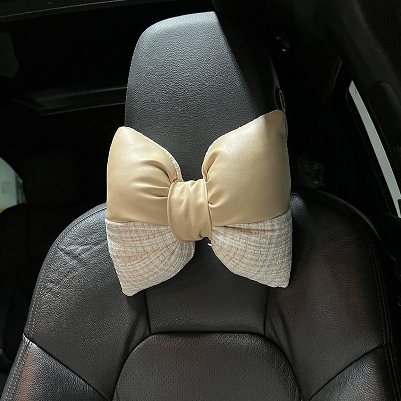 Růžový/béžový chránič potahu autosedačky jaro léto neklouzavý přední zadní sedadlo polštářek opěrka opěrka hlavy univerzální auto