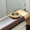 Medieval Vintage Flower Butterfly Brushed Opening Ring Light Luxury Niche Exquisite Zircon High-End Ring Woman