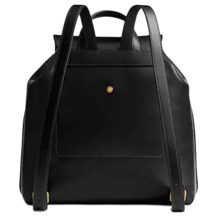 Coach Crosby 36 Brand Logo Adjustable Shoulder Strap Leather Backpack Large Women Backpack Black CW618-B4BK
