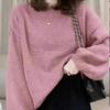 New Door Sweet Wind Age Reduction Hundred Solid Color Long Sleeve Sweater Women Loose and Lazy Wind Slimming Knit Top