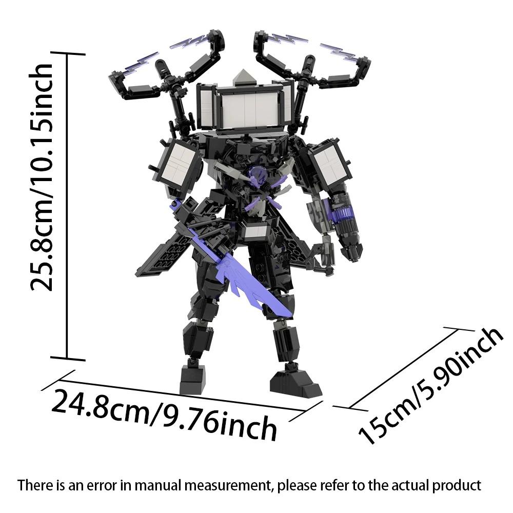 MOC Skibidi Toileted Giant Titan TVman Upgrade Speakerman Building Blocks Action Figure Model Construction DIY Bricks Toy Fan