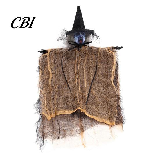 Non Woven Fabric Witch Spooky Hanging Halloween Decoration, Scary Ghost Ornament Outdoor Yard Decor for Haunted House, Indoor Tree Garden Scene Layout