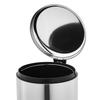 AmazonBasics Cylindrical Trash Can Round Pedal Stainless Steel 20L Gray