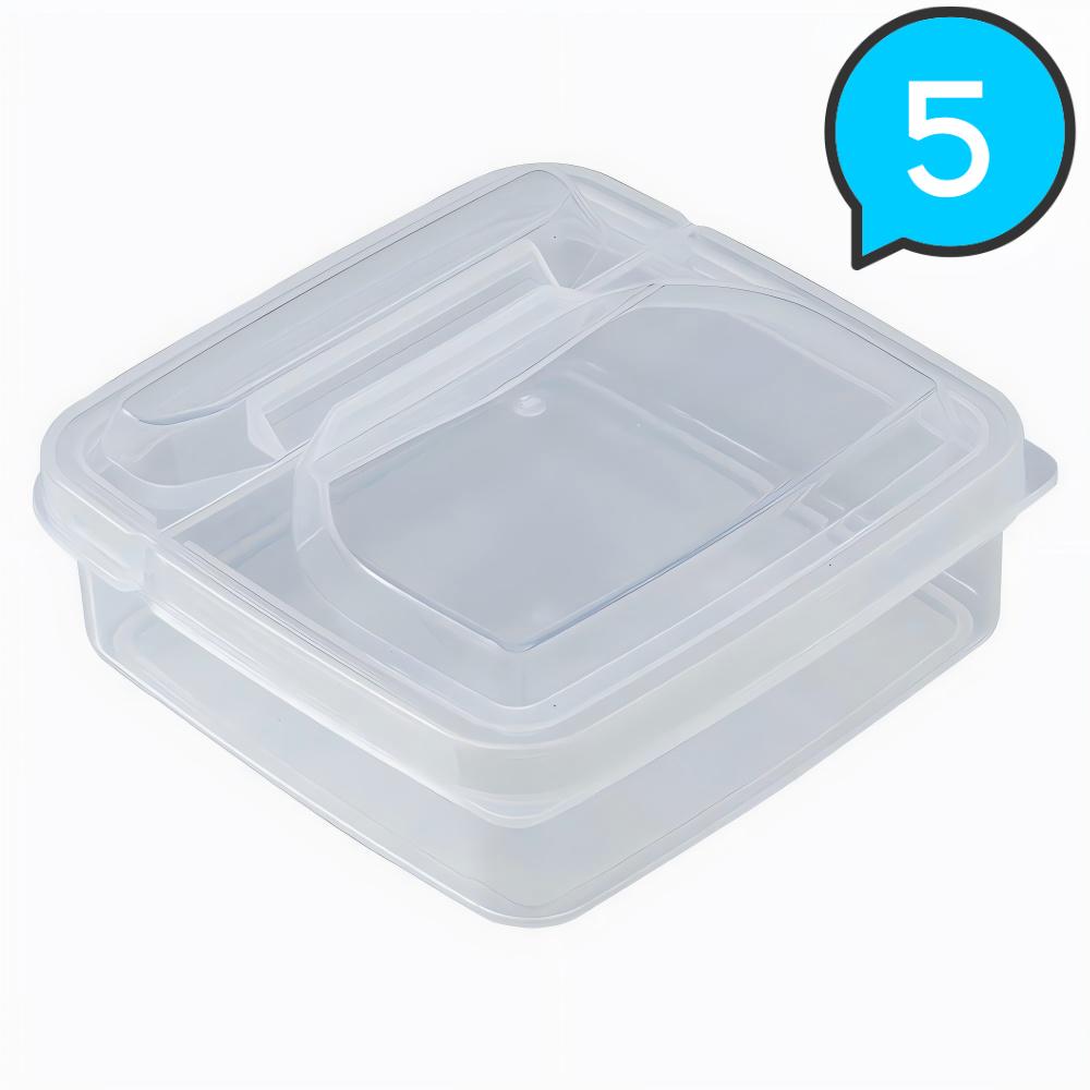 Kylskåp Förvaringslåda för Smör Ost, Frukt och Grönsaker, Förpackningslåda för Sås, Lämplig för Utflykt, Picknick, Transparent