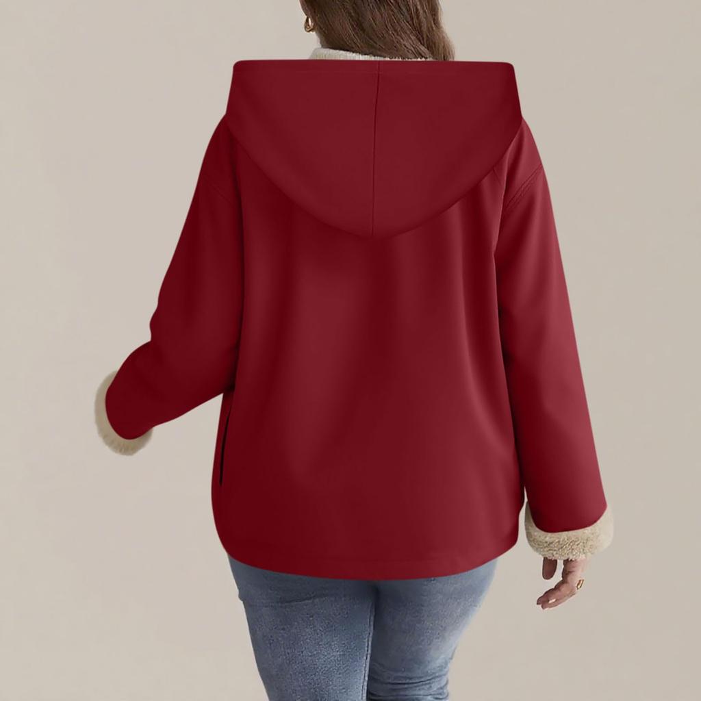 Women's Loose Long-sleeved, Fashionable, Plus-size Warm Cardigan Jacket Top