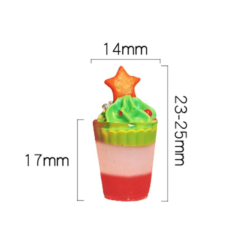 Dollhouse Miniature Christmas Christmas Snow Top Latte Drink Model For Doll House Decoration Accessories Kids Pretend Play Toys
