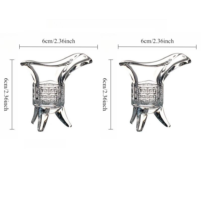 10ml/20ml/30ml Chinese Triangular Creative Baijiu Cups Three-legged Wine Cups Ancient Imperial Wine Glass Luxury Wine Glasses 2pcs