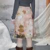 UNIFREE Plus Size Retro Animal Print Mid-Length Skirt