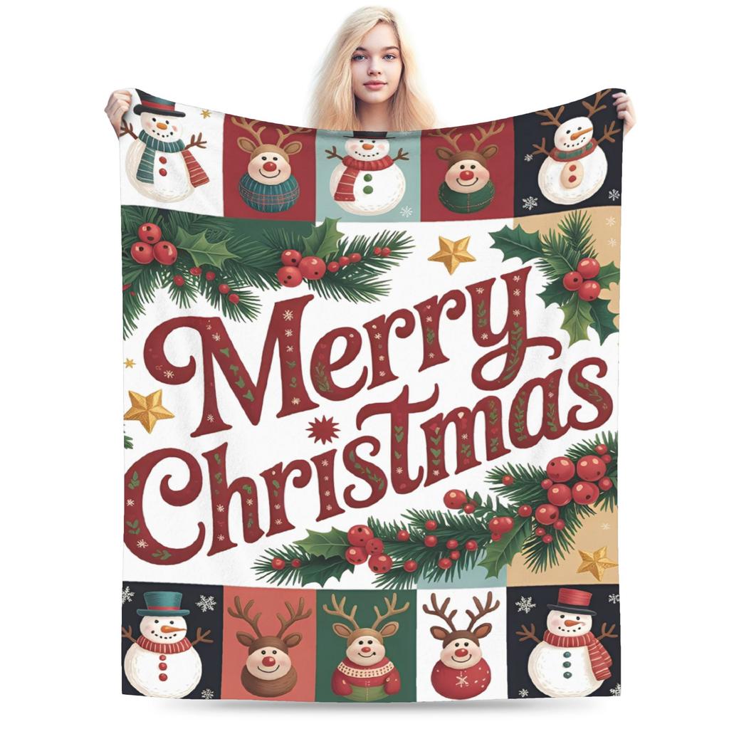 Christmas Eve Blanket Travel Flannel Throw Blanket For Couch Chair Warm Soft Custom Quality Bedspread Gift Idea