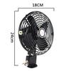 Energy Efficient 6 Inch Auto Cooling Fan 2 Speed Settings Low Power Consumption Design For Cars Trucks Marine Vehicles