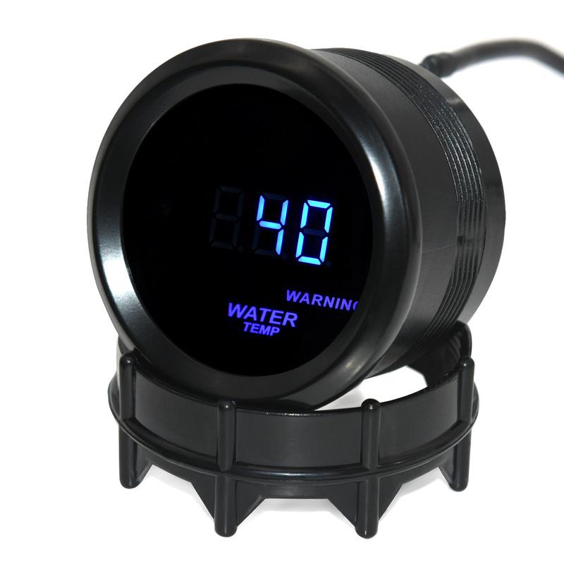 Digital 52mm Water Temperature Gauge with Alarm+Sensor Water Temp Joint Pipe Sensor Hose Adapter Gasoline Racing Car 12V
