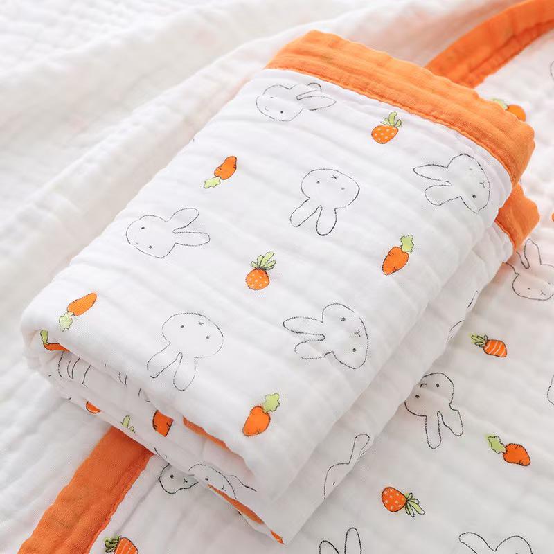 

Pure Cotton 6-Layer Gauze Baby Bath Towel & Swaddle Blanket 110*110 cm