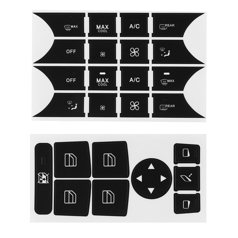 Car A/C Door Lock Window Switch Button Repair Sticker Decals Stickers For Benz GLK350 C Class CLS C218 W172 W204 W212 W218 W207