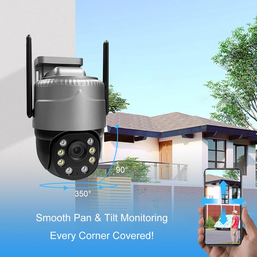 5MP HD 4G SIM Card Camera, Wireless CCTV Monitoring, Outdoor Waterproof, Intelligent Tracking, Two-way Audio V380pro Monitoring