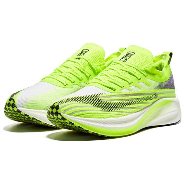 Hongxing Erke Soft Comfortable Shock Absorbing Non-Slip Wear-Resistant Rebound Low-Top Casual Running Shoes Men Sneakers Lime-Green 91122303584-503