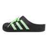 Adidas Adilette Slip Resistant Closed Toe Slippers Unisex Black Green GZ5886(Team47-)