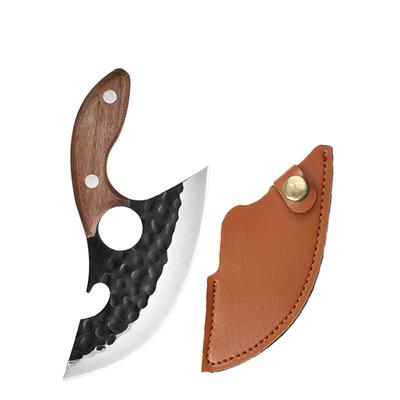 Mini-Fleischschneidemesser, multifunktionales kleines Krummsäbel-Grillmesser, tragbares Messer zum Teilen von kleinen Fischmessern, Ringmesser