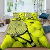 Tennis Ball Duvet Cover Set Sports Game Themed Bedding Set Twin Size for Kids Teens Adult Tennis Racket Ball Comforter Cover