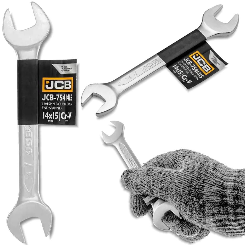JCB CR-V Open-end Wrench 14-15mm Double-sided Strong Solid Standard
