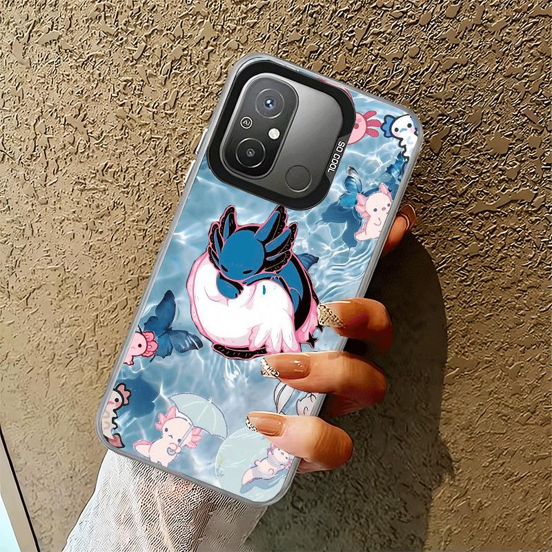 Axolotl Cartoon Cute Shockproof Phone Case for Xiaomi Poco X7 X6 X5 X3 Pro F7 Ultra M8 Redmi 15C 15 14C 13C 12C 10C 13 12 10