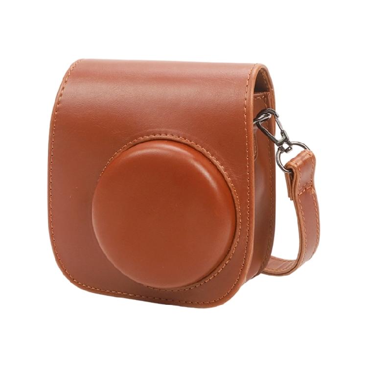 Lightweight Protective Case PU Leather Camera Case Wear Resistant Solid Color Protective with Shoulder Strap for Mini 12