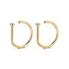 Fake Nose Ring Hoop Lip Labret Ring for Women Non Pierce Hoop Nose Ring Septum Hoop Ring Tragus Rook Ring Non Piercing Jewelry