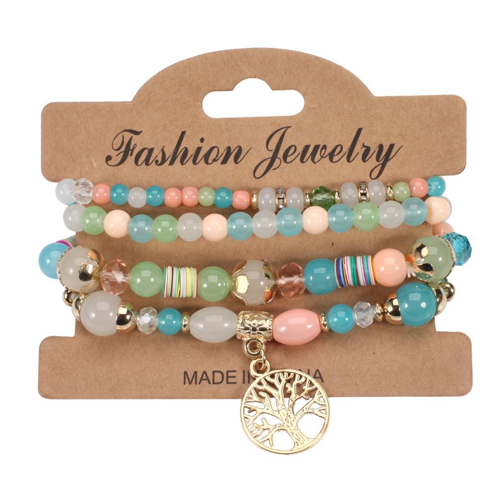 Ing Tree Peace Beautiful Bead Bracelet Women's New Glass Vacation Jewelry