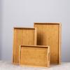 Nordic-Style Rectangular Bamboo Tray for Tea Cups