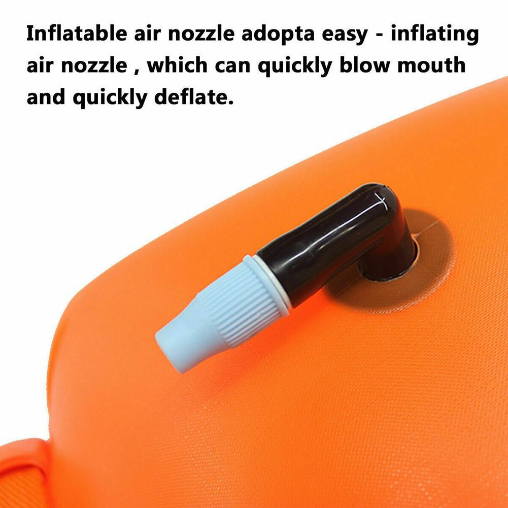 Inflatable Open Swimming Buoy Tow Float, Double Air Bag Dry Bag with Waist Belt, Water Sport Storage Tool, Leak-Proof Safe