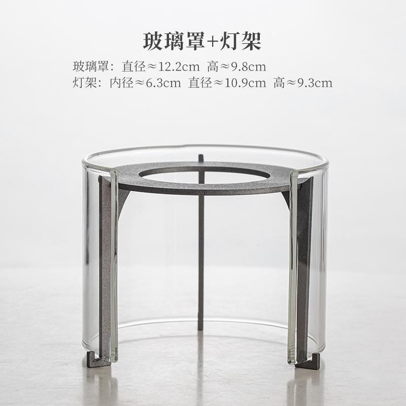 Glass Tea Warmer Holder Candle Warmer Lamp Candle Heater Stove Kettle Stand Boiling Water Carbon Furnace Teaware Ornaments Gift
