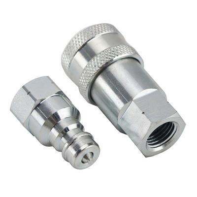 Male & Female Hydraulic Quick Connect Coupler 1/4 NPT ISO7241-A Hydraulic Quick Connect Coupler Fittings With Dust Cap Couplers