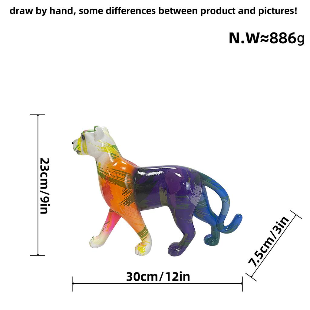 New Walking Leopard Ornaments Bedroom Office TV Cabinet Home Statue Craft Living Room Decoration