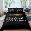 Beauty Eyelashes Duvet Cover Queen For Girls Woman Eyes Pattern Design Comforter Cover Modern Lovely Sexy Eyelashes Bedding Set