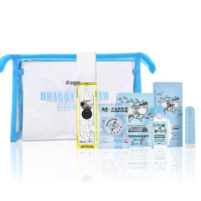 Dragon Tiger Summer Heat Relief Set: Four-Piece Employee Welfare Kit for High Temperature Sites Dragon Tiger