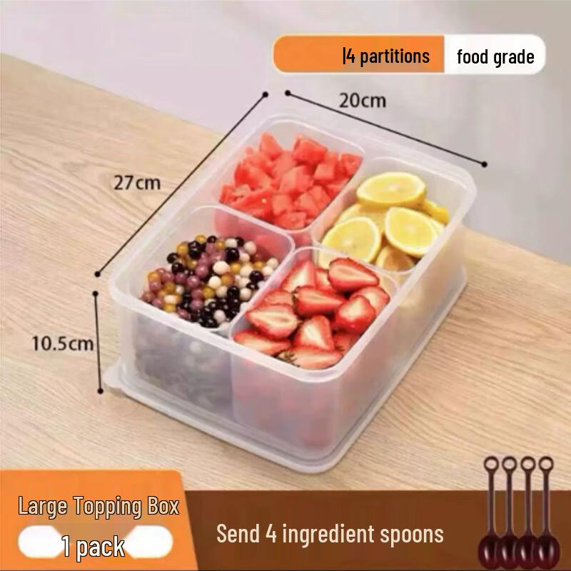 Commercial 4-Compartment Ingredient Organizer